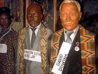 david Dinkins and Martin Luther king --Raven Chanticleer and the Harlem African-American Wax Museum