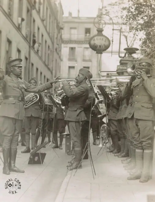 American negro military band led by Lt. James Reese