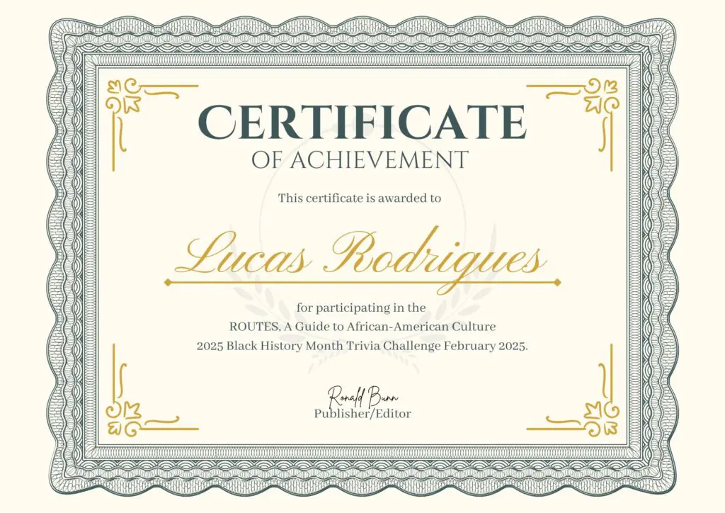 2025 Black History Month Achievement Award to Lucas Rodrigues