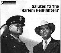 Brig. General Benjamin 0. Davis, Sr. &The Hon. Truman Gibson, Ass't to the Secretary of War For Negro Affairs (1944) -- cover-salutes-to-the-harlem-hellfighters-cropped