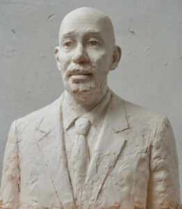 Ron Carter Portrait Bust, Sculptured by Michael Evert